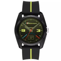Reloj Bmw M Motosport BMW1006 (Sin Caja) Para Hombre Correa de Silicona Negro Amarillo