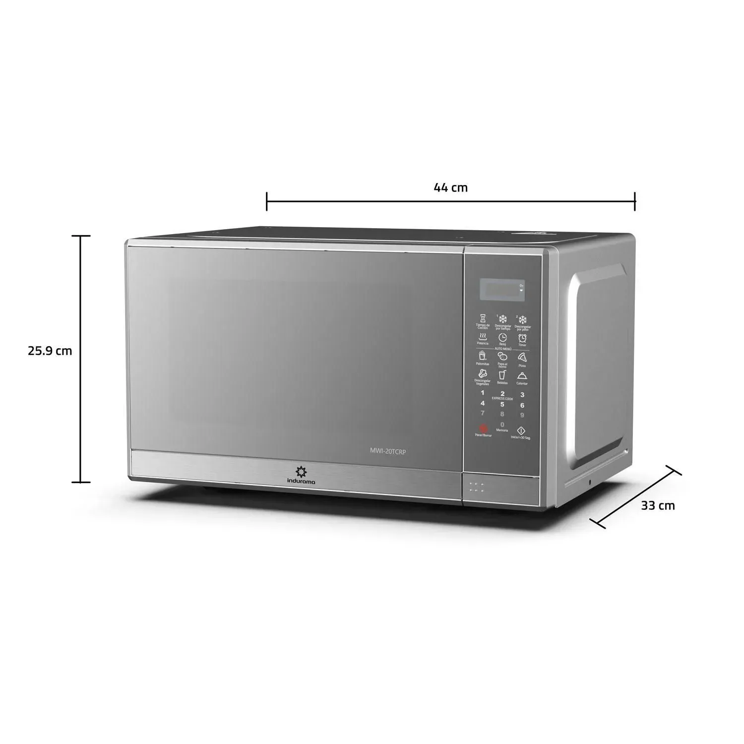Horno Microondas 32L Indurama MWI-32TCRP Silver - 10 Potencias - !OFERTA!