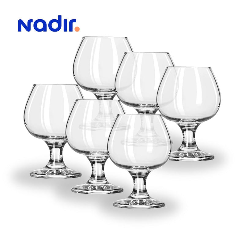 Copa Coñac Windsor 330ml Vidrio Nadir X6 Copas Brandy