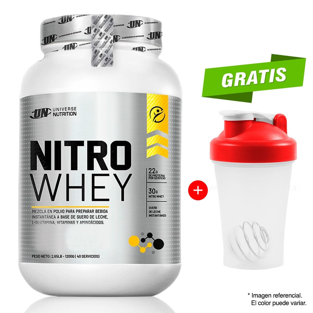 PROTEÍNA UNIVERSE NUTRITION NITRO WHEY 1.1KG CHOCOLATE + SHAKER