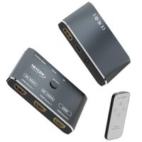 Switch HDMI 2.1 3 Puertos 8K 60Hz 3D HDR HDCP 2.3 3x1 48GBps NETCOM