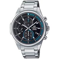 Reloj Casio Edifice Zafiro EFR-S572D-1AV Para Hombre Fecha Cronómetro Acero Inoxidable Plateado