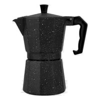 Cafetera Italiana Moka de 9 tazas Color Negro de 450ml