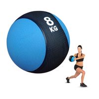 Pelota O Balón Medicinal 8 Kg Con Rebote Funcional Azul