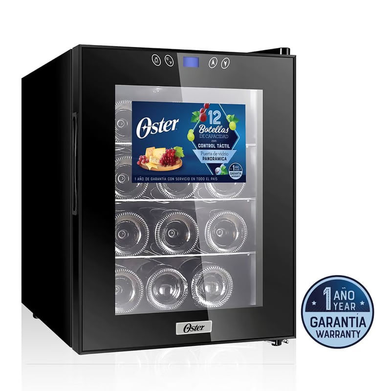 Vinera Oster® 12 Botellas OS-PWCC1203B - Color Negro - !OFERTA!