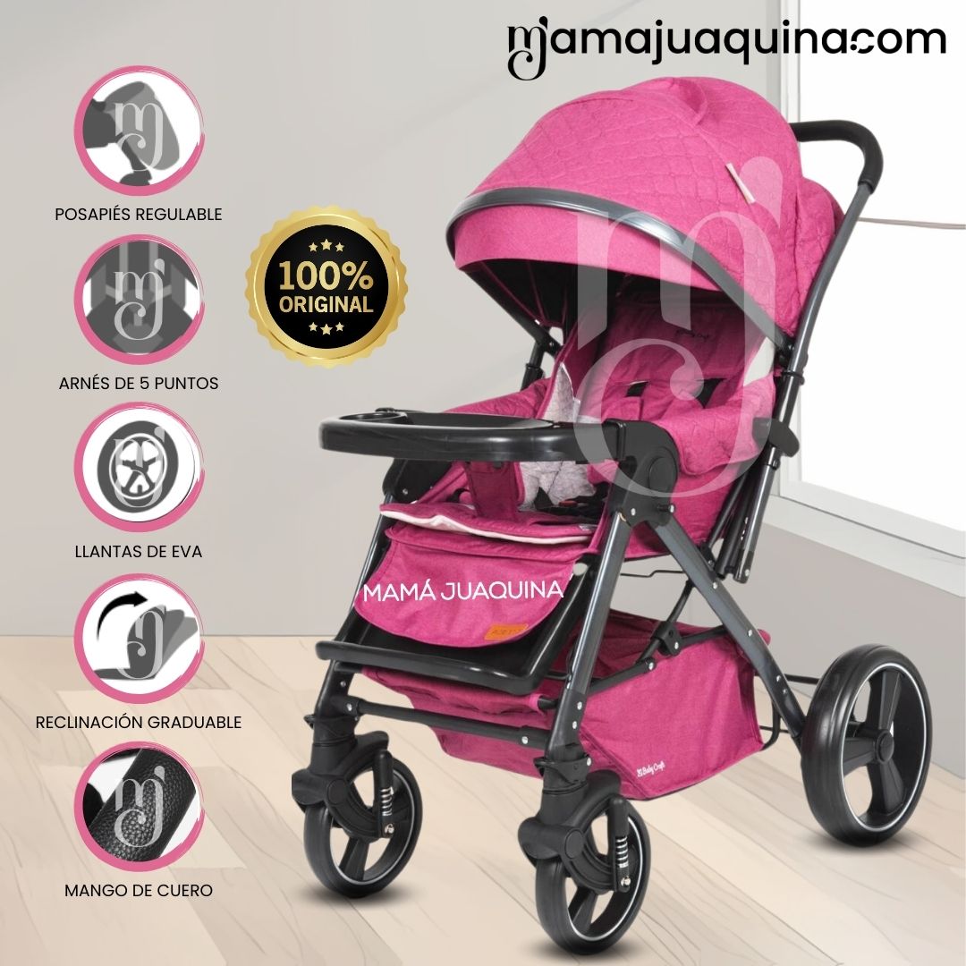 Coche Cuna de Lujo «BABY PARMAX» Rosa