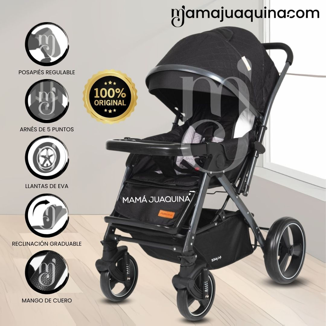Coche Cuna de Lujo «BABY PARMAX» Negro