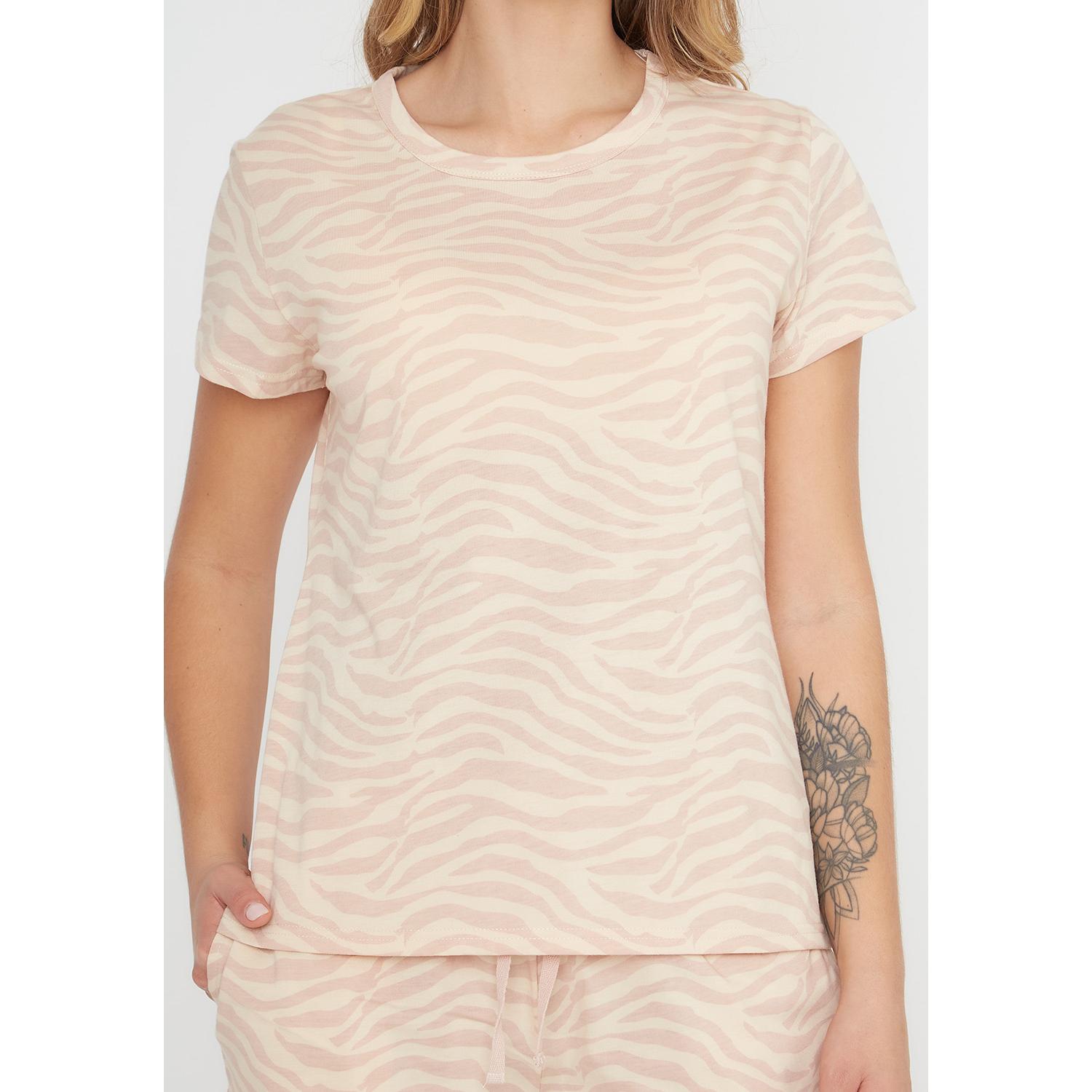 Pijama Short Mujer 70.1102 Kayser Algodón Beige