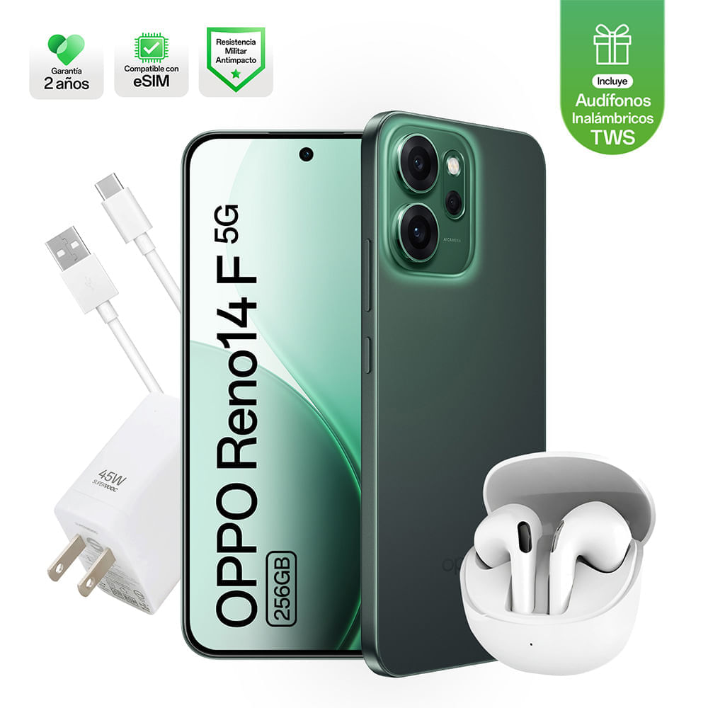 Celular OPPO Reno14 F 5G 12+256 6.57"" Verde