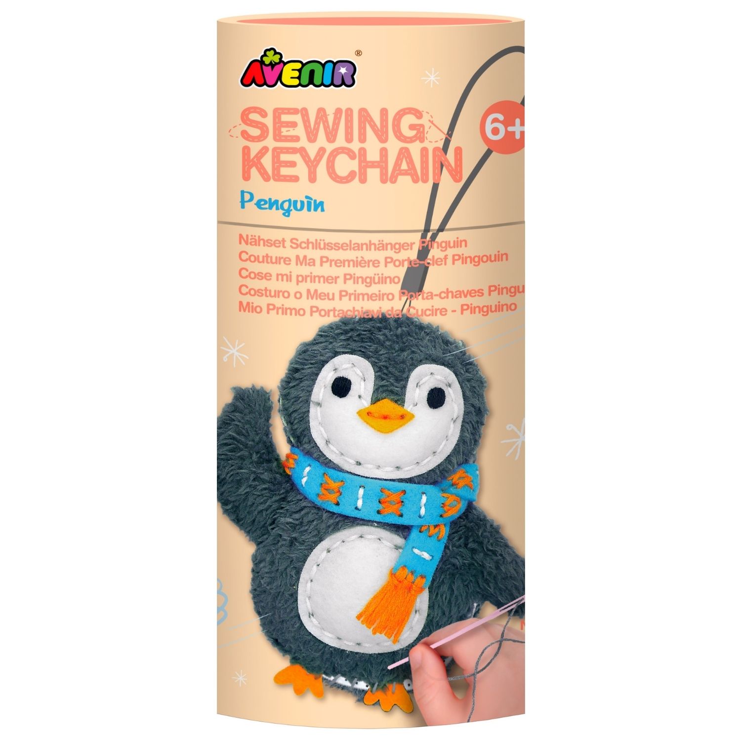 Set Crea Y Cose Tu Propio Llavero Avenir Pingüino Diy