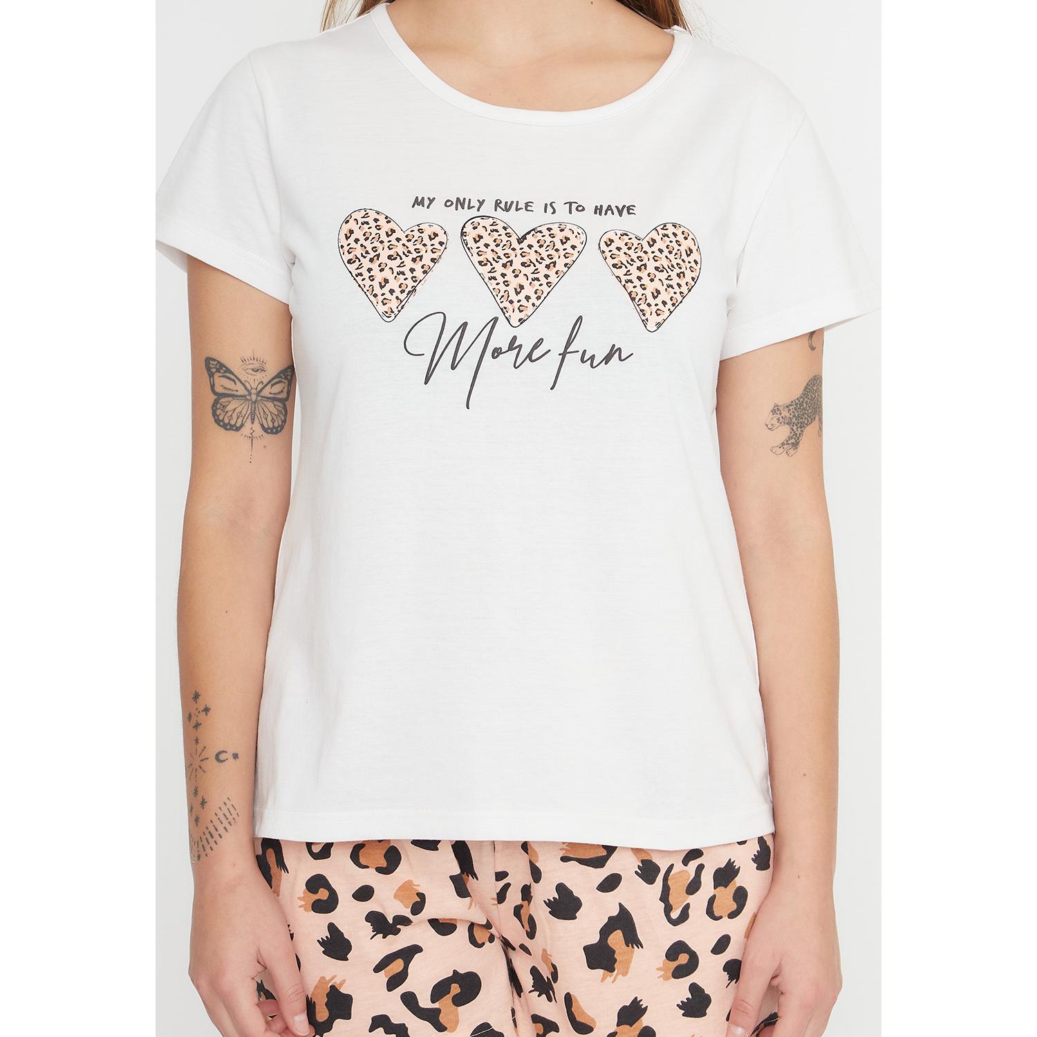 Pijama Short Con Vincha Mujer 70.1079 Kayser Animal Print