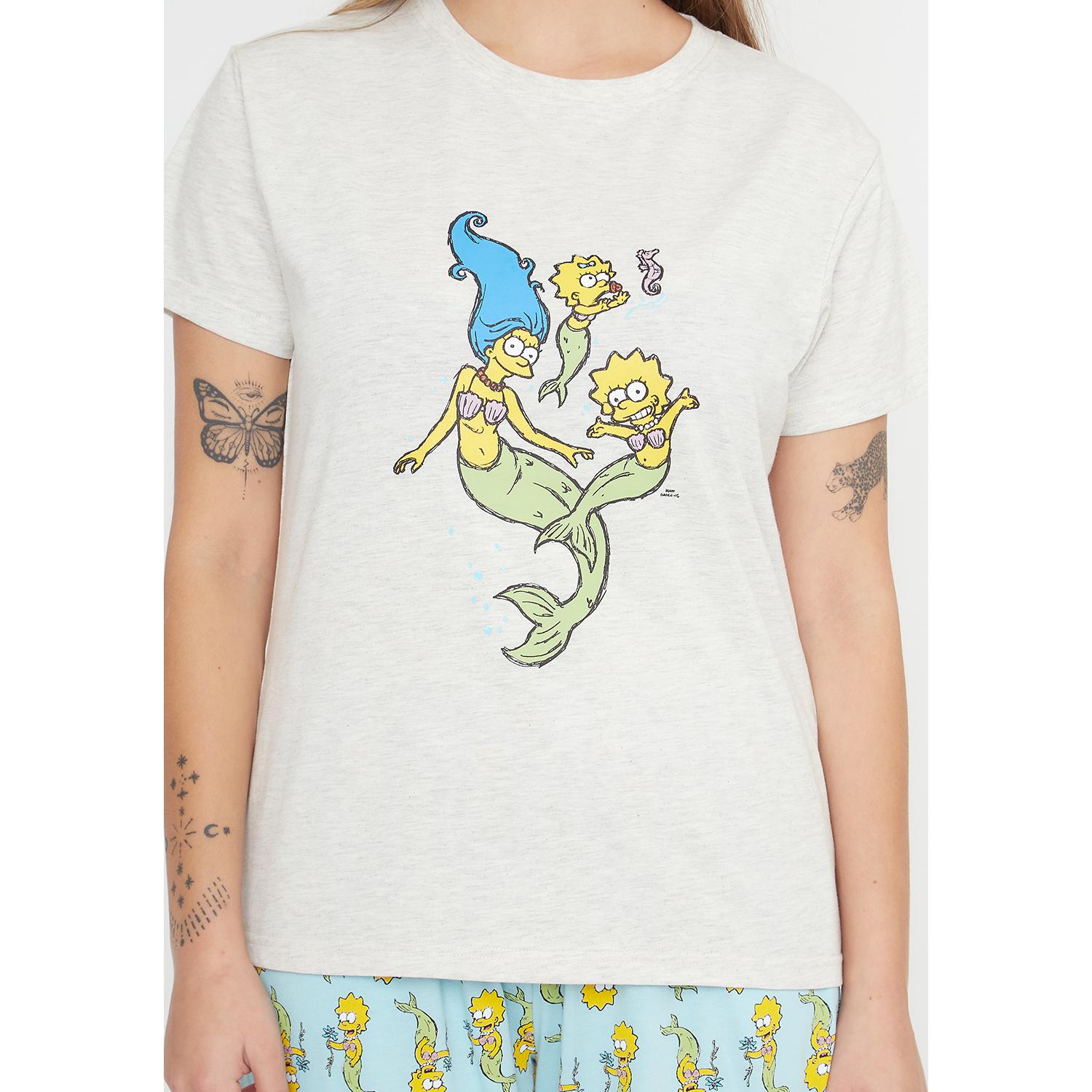 Pijama Mujer S7055 Capri Kayser Algodón Gris