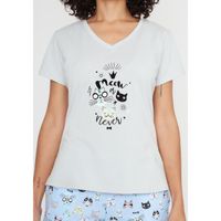 Pijama Short Mujer 70.1075 Kayser Algodón Gris