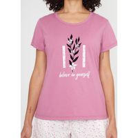 Pijama Short Mujer 70.1077 Kayser Algodón Rosado