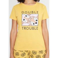 Pijama Short Mujer D7065 Kayser Algodón Amarillo
