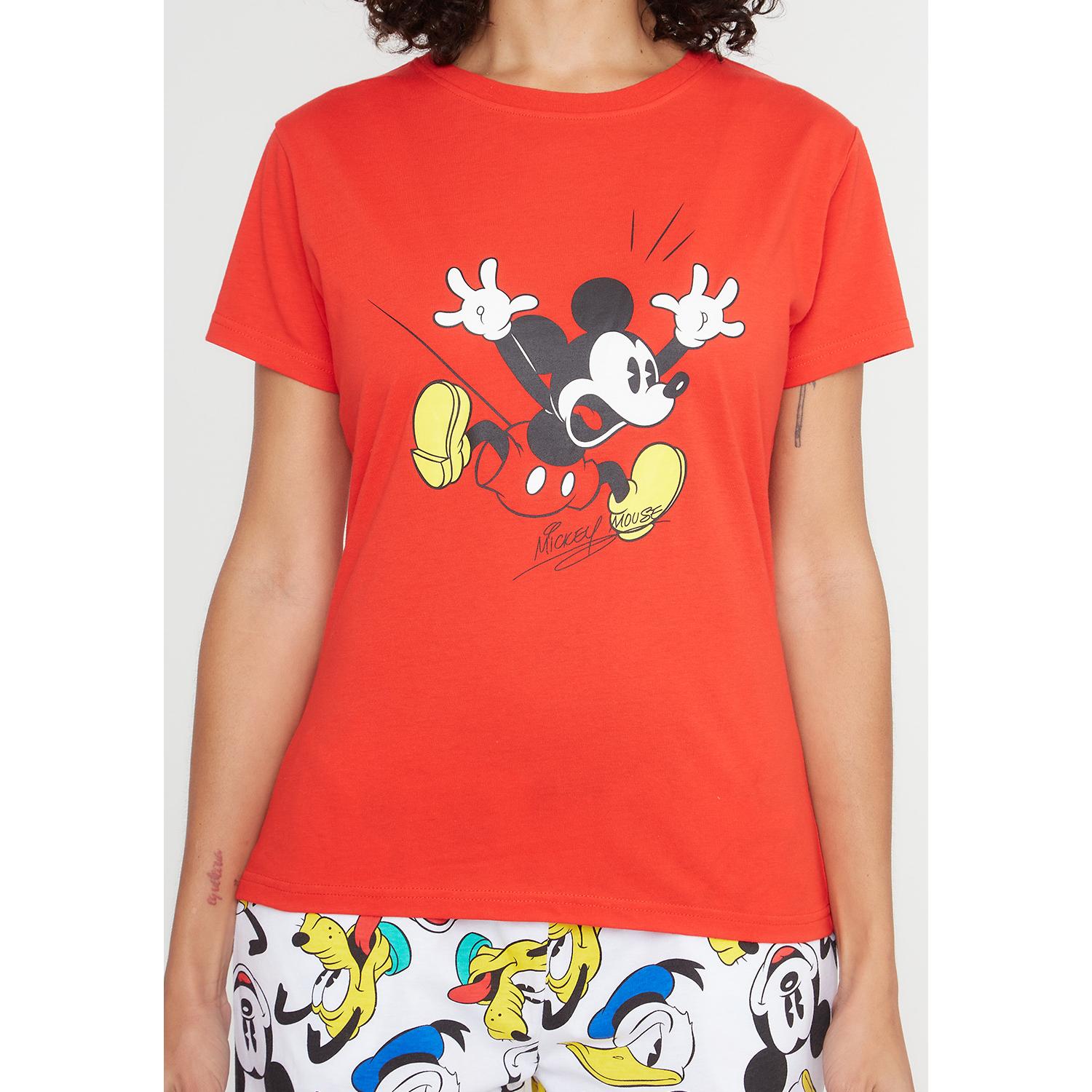 Pijama Pantalón Mujer D7072 Kayser Algodón Rojo