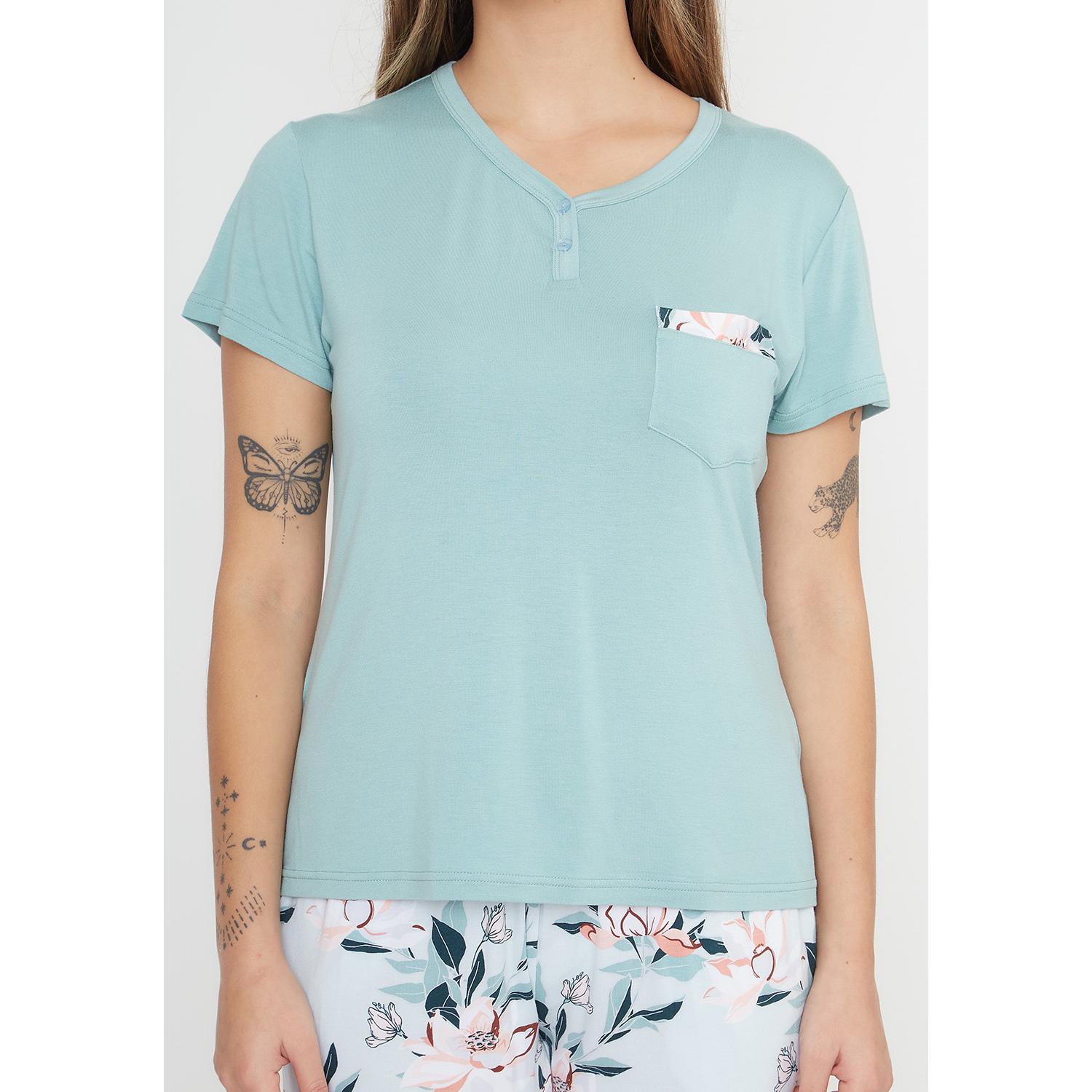 Pijama Mujer 70.1114 Kayser Capri Viscosa Verde