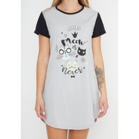 Camisola Pijama Mujer 71.1075 Kayser Manga Corta Algodón Gris