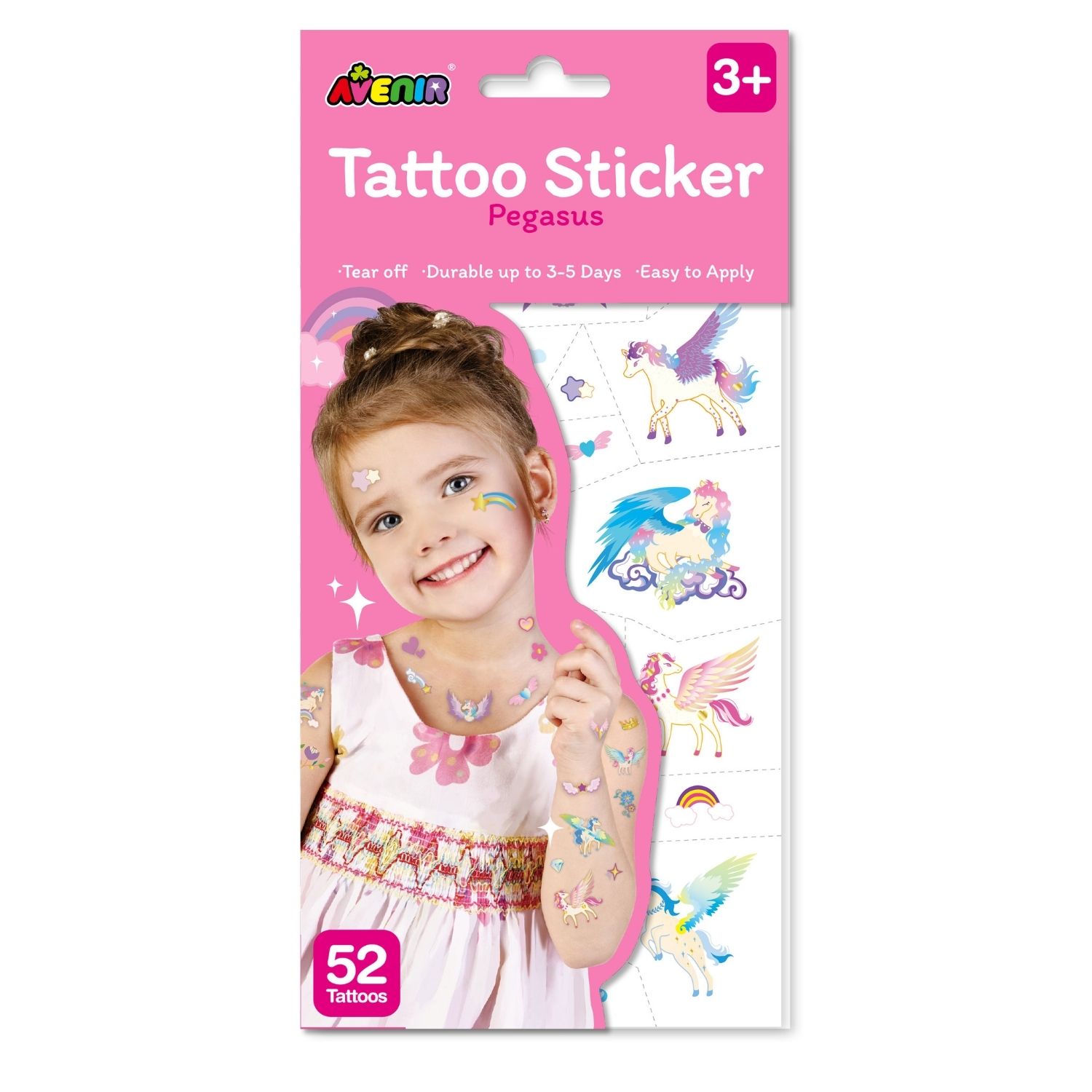 Tatuajes Temporales Avenir Pegaso 52 Piezas