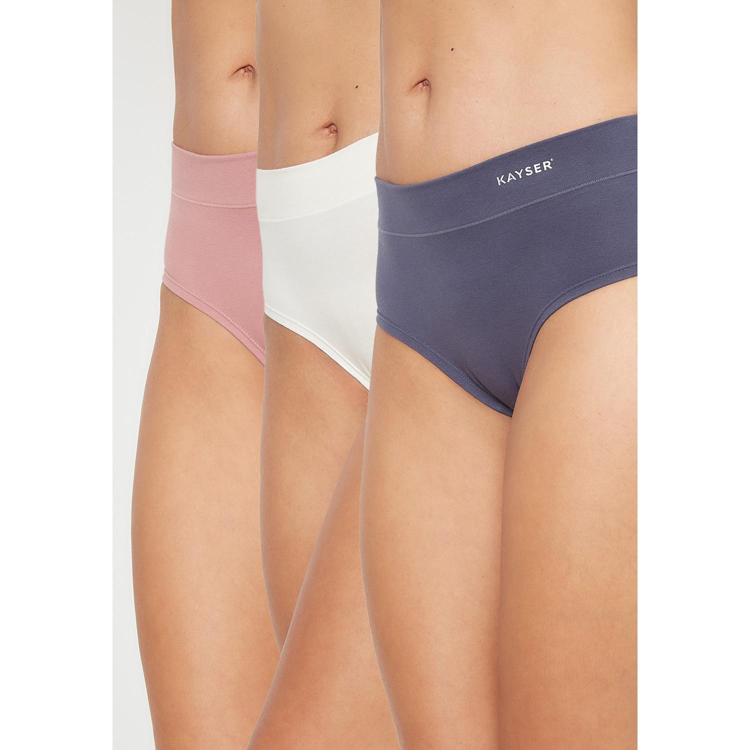 Pack X3 Calzones Hi Leggs Mujer P311.80 Kayser Algodón Rosado