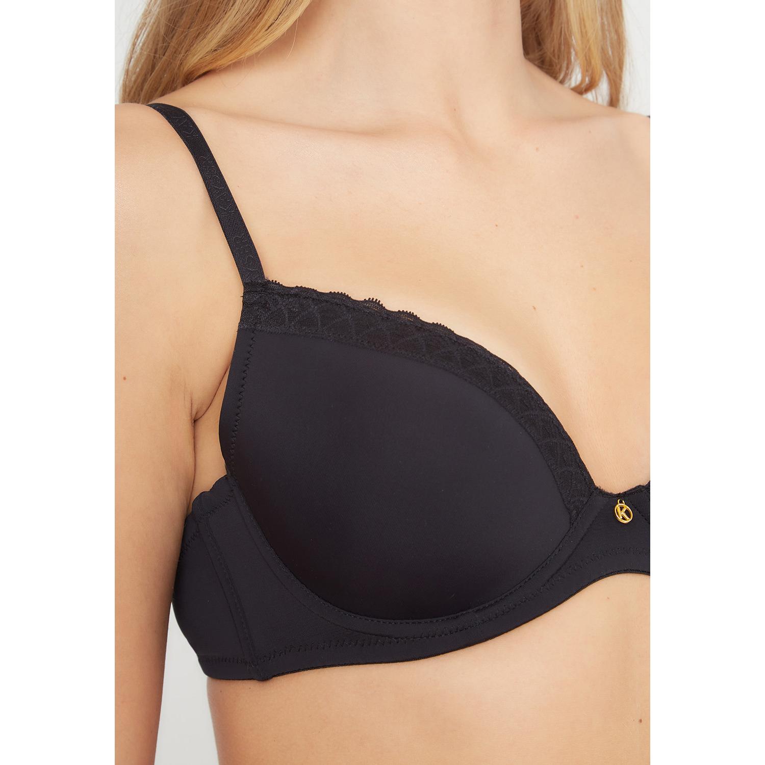 Sostén Mujer Push Up 50.500 Kayser Microfibra Negro
