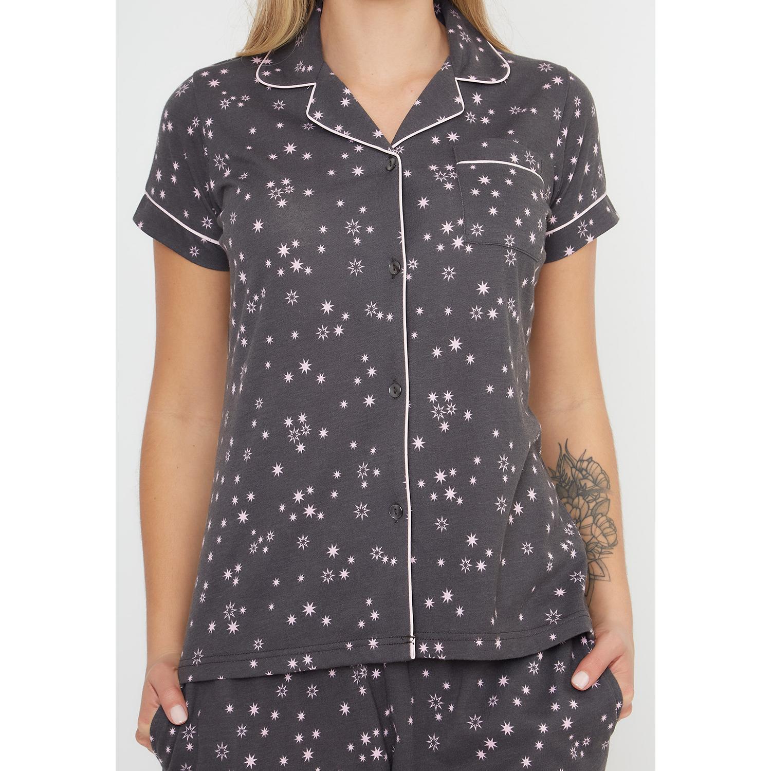 Pijama Pantalón Mujer 70.1117 Kayser Antifaz Algodón Gris