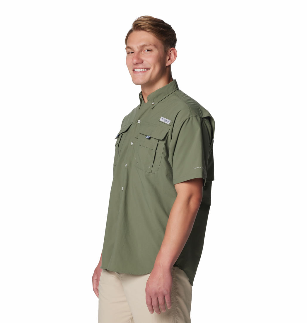 Camisa Para Hombre Manga Corta PFG Bahama™ II Verde Vestuario