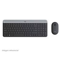 Teclado Logitech + Mouse Mk470 Wireless Slim Usb Black