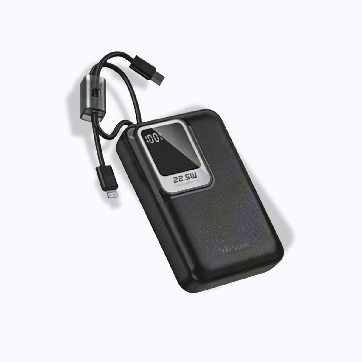 Wesdar - Power Bank 22.5W PD LED Fast Charge c/cable lightning y USB-C 20000mAh - Negro