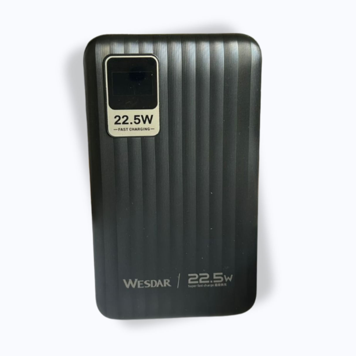 Wesdar - Power Bank 22.5W PD LED Fast Charge c/cable lightning y Type-C 20000mAh - Negro