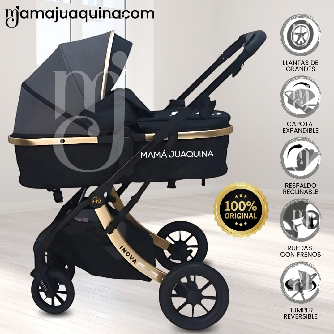 Coche Moisés Travel System «INOVA PLUS» de Lujo Gris