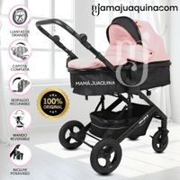 Coche Moisés Travel System «ROMA NEW» de Lujo Rosa