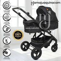 Coche Moisés Travel System «ROMA NEW» de Lujo Negro