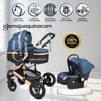 Coche Moisés Travel System «MAXII» con Porta bebé Azul