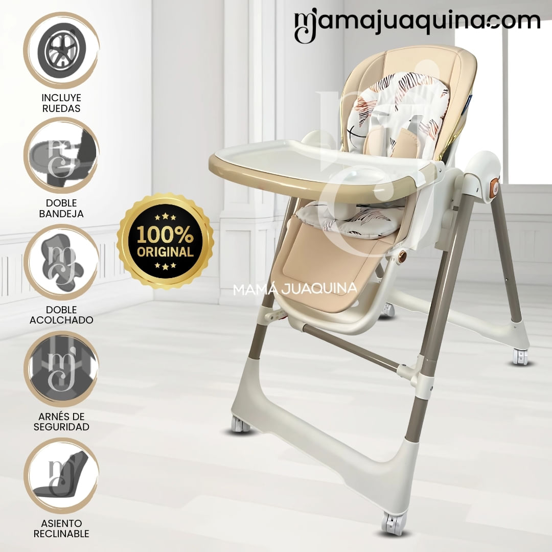 Silla de Comer Columpio 2 en 1 «KING» Edición Limitada Beige