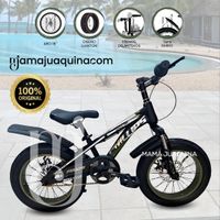 Bicicleta Deportiva Aro 16 «PHILLIPS» Llantas Anchas Verde Oscuro
