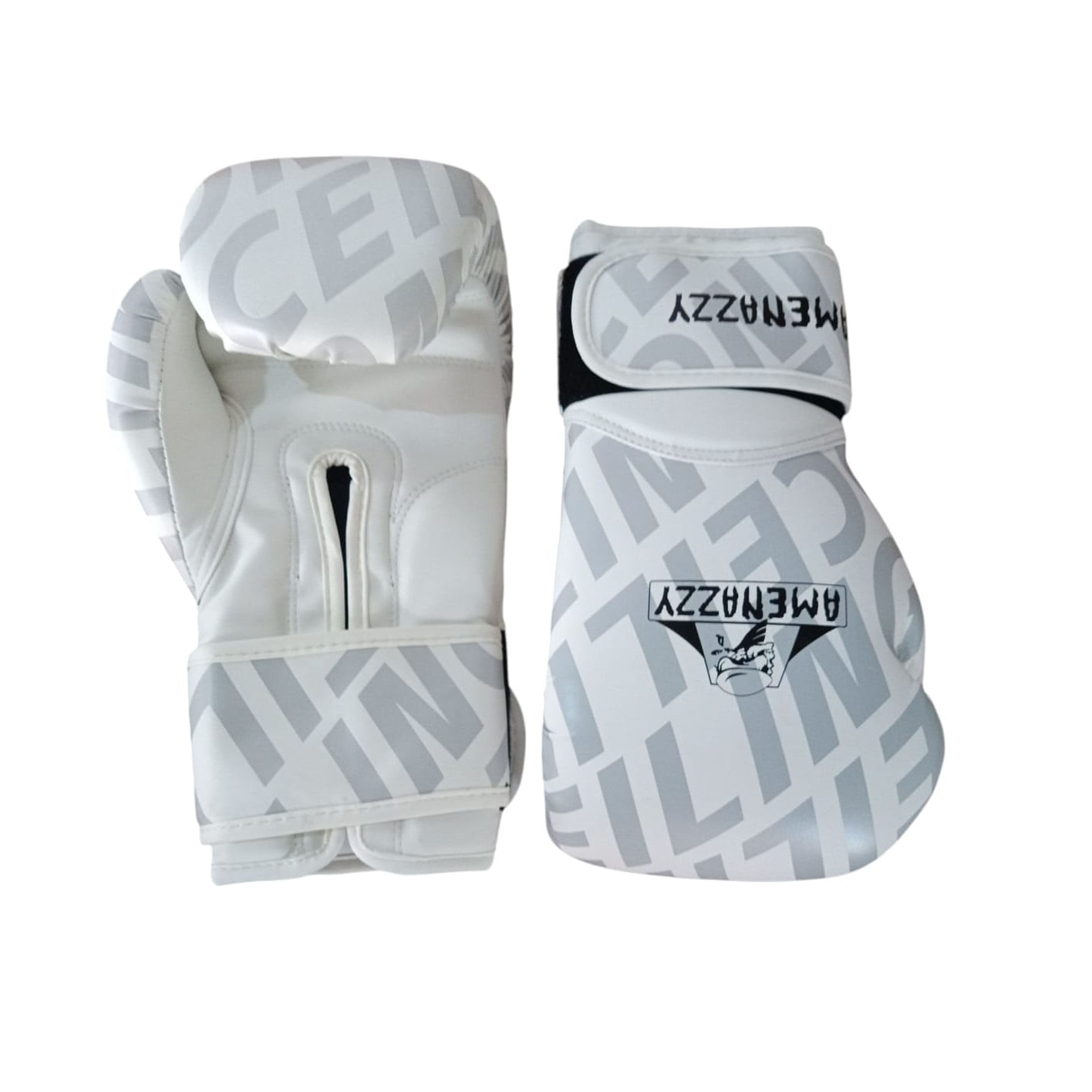 Guantes De Boxeo Box Amenazzy Importado 14 Onzas Blanco