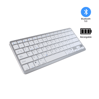 Teclado Inalámbrico Bluetooth Recargable BK3003 Blanco