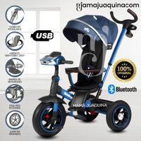 Triciclo Guiador Musical 3 en1 «BUMER» Azul