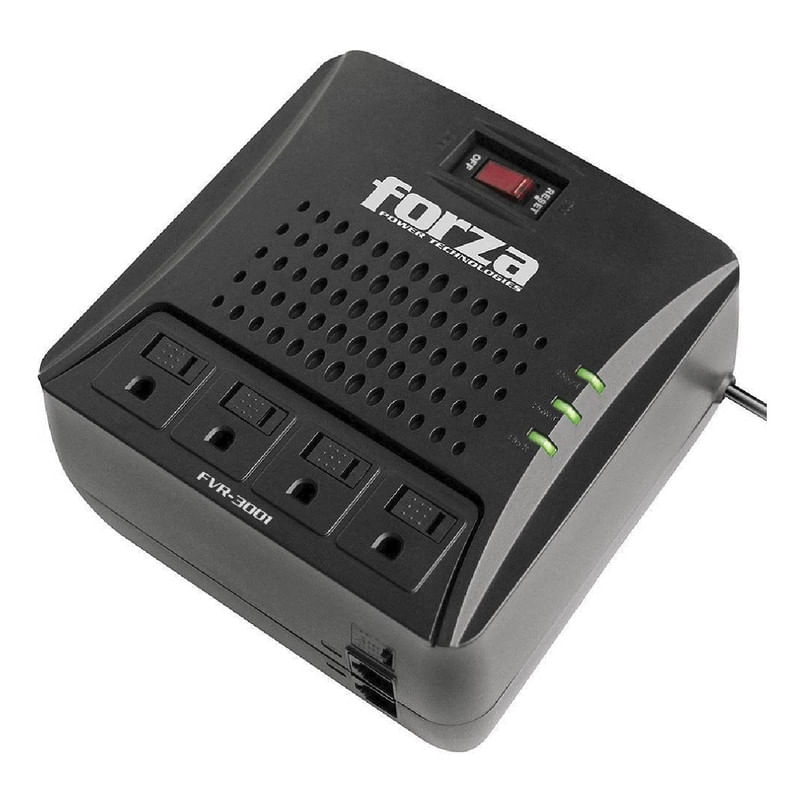 Estabilizador Forza 3000VA FVR-3002 1500W 4 Tomas 220V