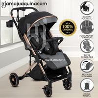 Coche Maleta de Lujo «CORAL» Mango Reversible Gris