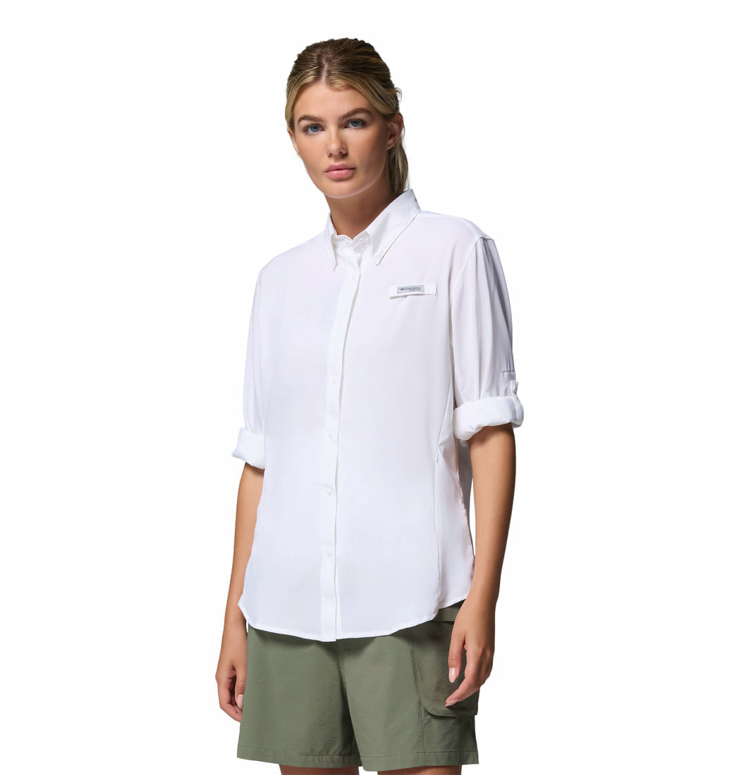 Blusa Para Mujer Manga Larga PFG Tamiami™ II Blanca Vestuario