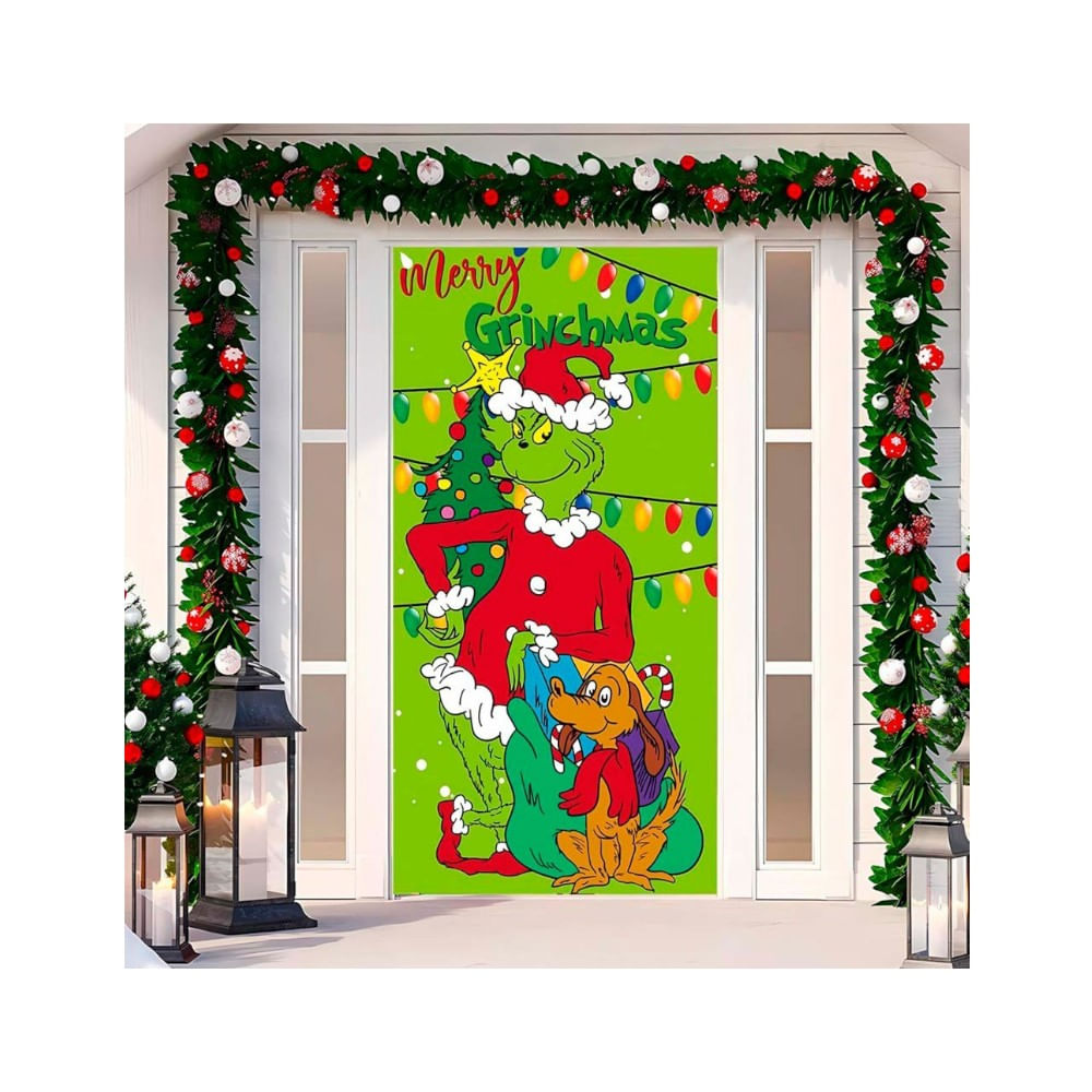 FUNDA NAVIDEÑA PARA PUERTA 410878-3-4