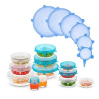 6 Tapas De Silicona Para Alimentos