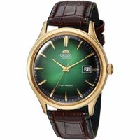 Reloj Orient Bambino 4 FAC08002F0 Automático Correa de Cuero Marrón Dial Verde