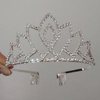 Corona tiara alta diadema plateado cumpleaños quinceañero novia fiesta princesa Espi
