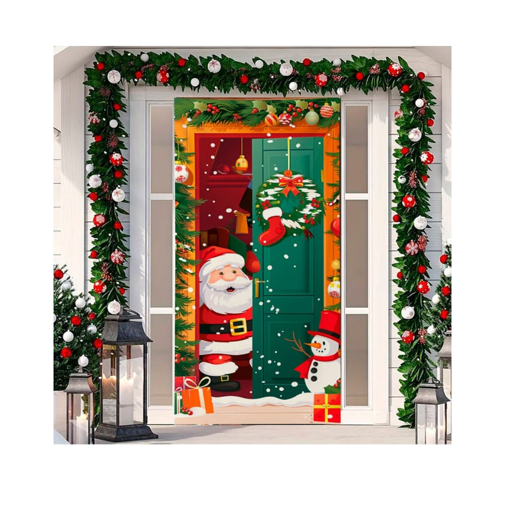 FUNDA NAVIDEÑA PARA PUERTA 410878-1-4