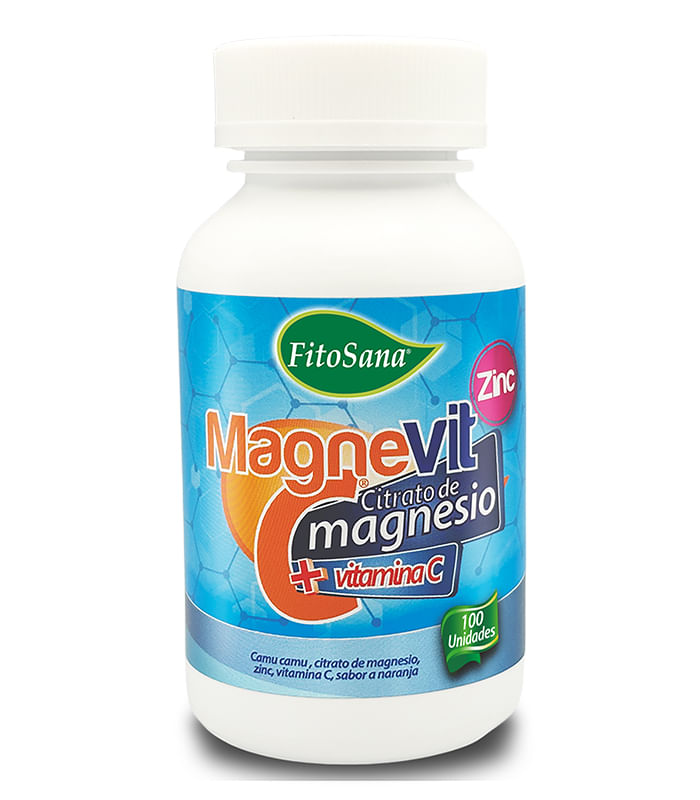 MAGNEVIT C (CITRATO DE MAGNESIO+VITAMINA C+ZINC) FITOSANA - FRASCO 100U