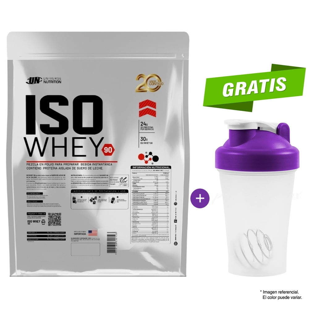 ISO WHEY 90 VAINILLA 5 kilos proteína isolatada + SHAKER