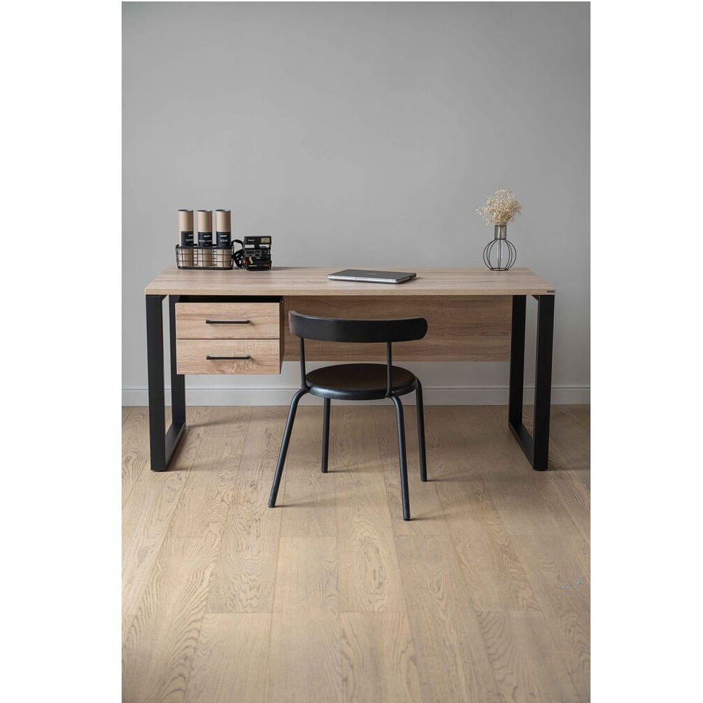 Escritorio Industrial Moderno Ramiro Rovere 2 Cajones TU MESITA